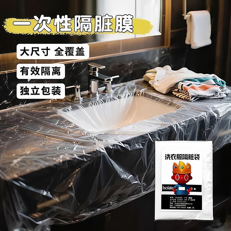 Hotel hygiene barrier disposable basin liners, bath tub covers, laundry bags, travel and homestay use