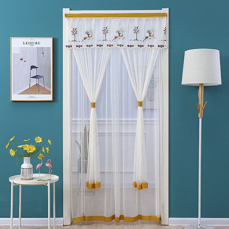 No-Drill Mosquito Door Curtain, Lace Fabric, Double-Layer Hanging, Summer 2026