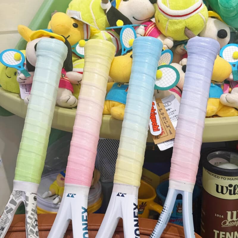 Handmade DIY gradient overgrip, soft, extra-long, anti-slip, shock-absorbing; high-tack, sweat-absorbing tape for badminton/tennis rackets; DIY kit