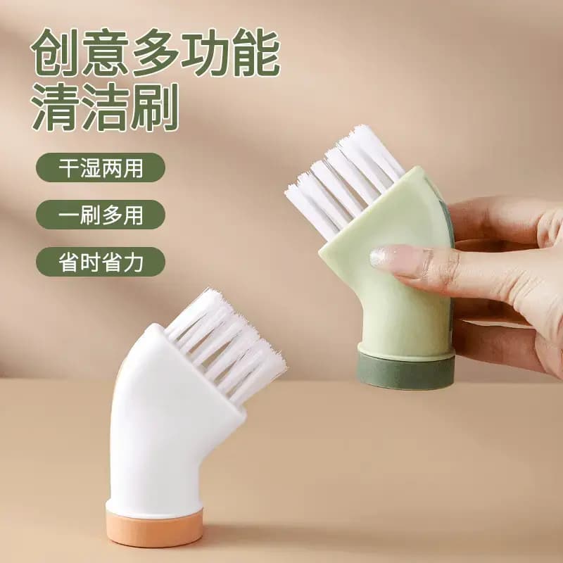 Creative Cleaning Brush Attachable to Water Bottle, Wet/Dry Use, Home Gap Brush
