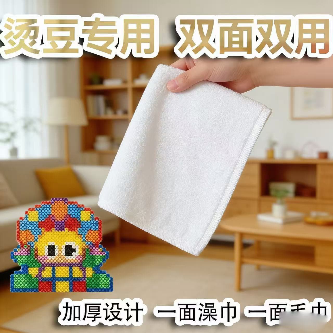 Scrubbing cloth for hand-pulled hot stamping, all-white, coarse sand