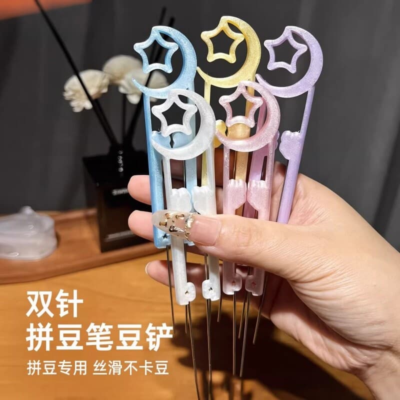 2.6mm long tweezers, single/double needle, spatula for fuse beads DIY