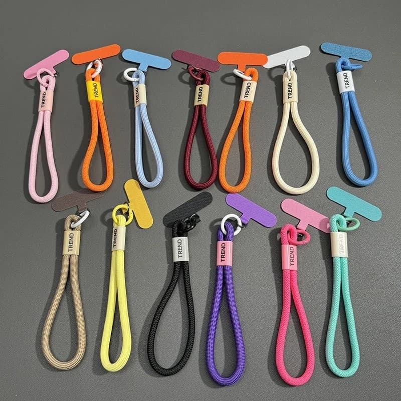 Minimalist Wrist Phone Lanyard for Men and Women, Short Style, Travel Fashion Hand Strap with Clip, Durable and Break-Resistant