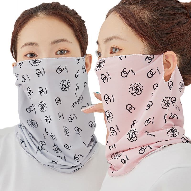 Spring/Summer Women's UV Protection Neck Gaiter Face Mask, Breathable Ice Silk Outdoor Cycling Scarf, Unisex