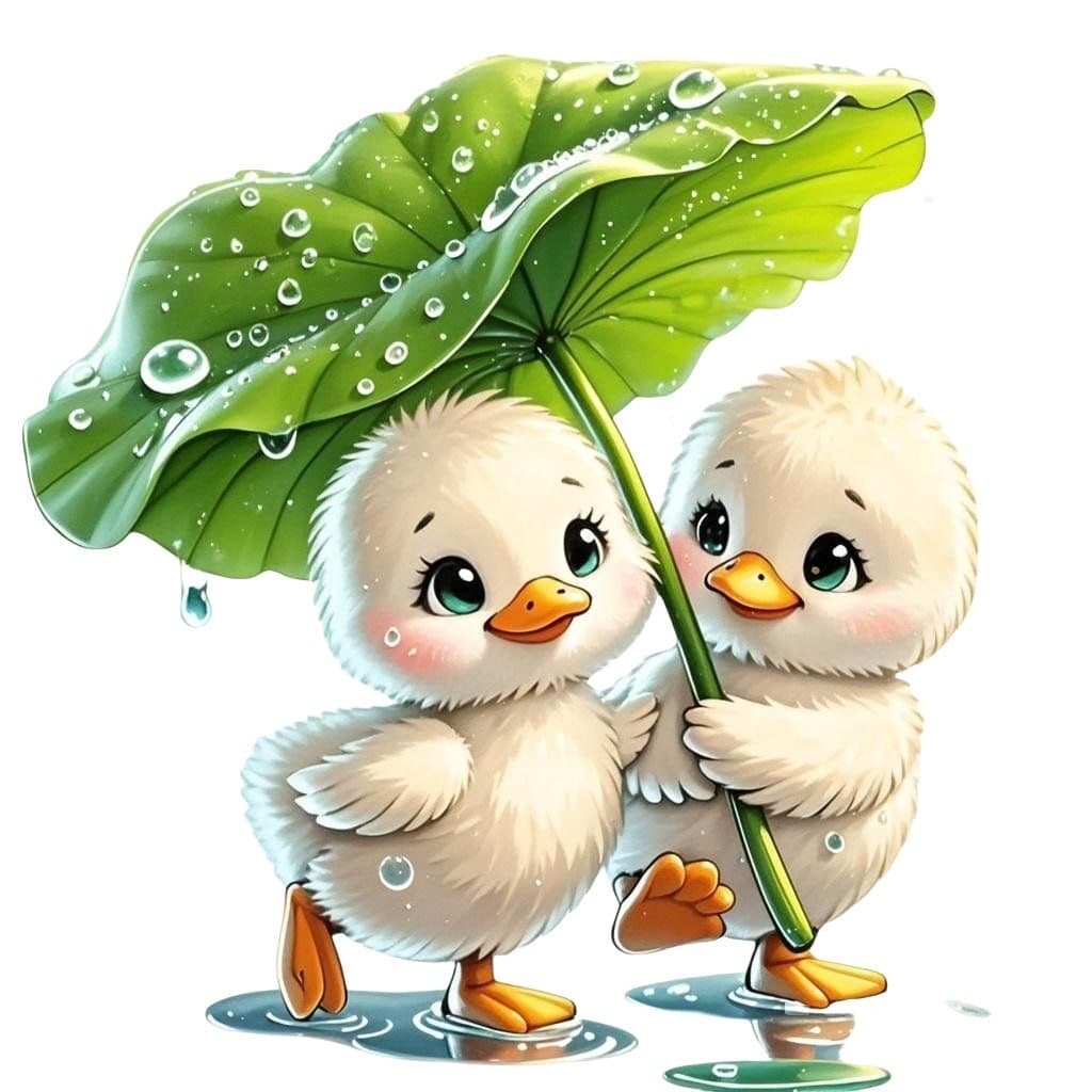 Cute duck decal sticker for bedroom, living room, waterproof wall art