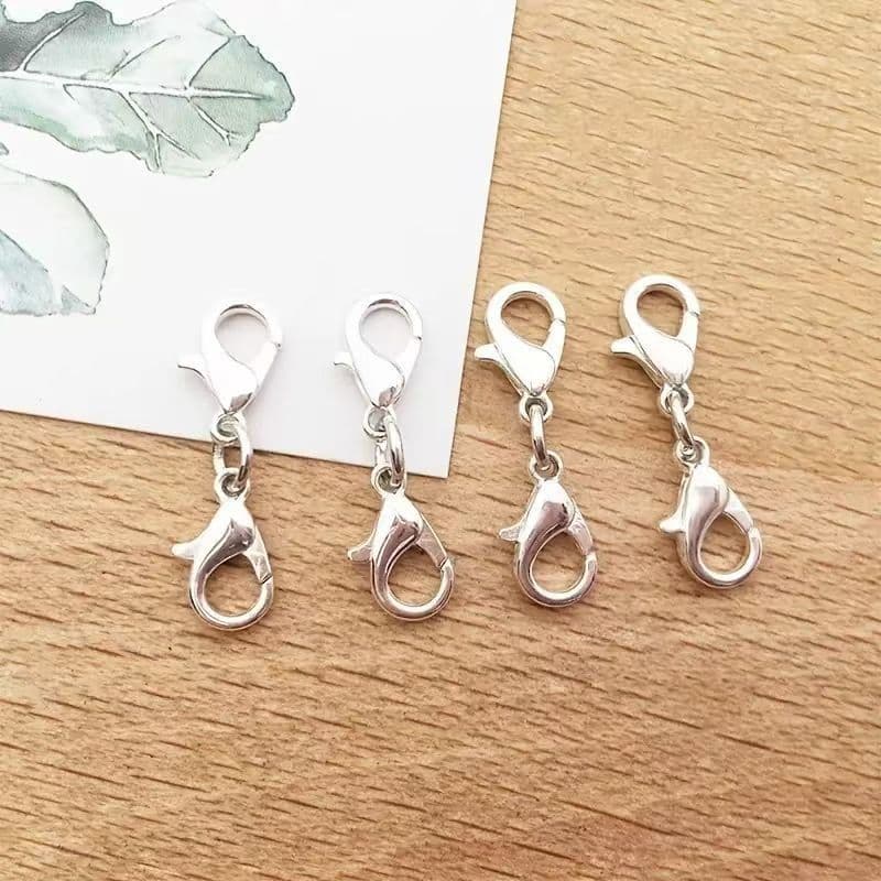 Lobster Claw Double Spring Clasp Universal Connector Teardrop Keychain DIY Connecting Link Craft Accessory