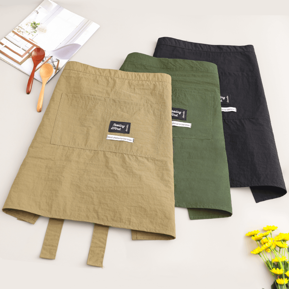 Simple Half Apron, Stain-Resistant, Stylish, for Home Cooking or Work, Adult Apron