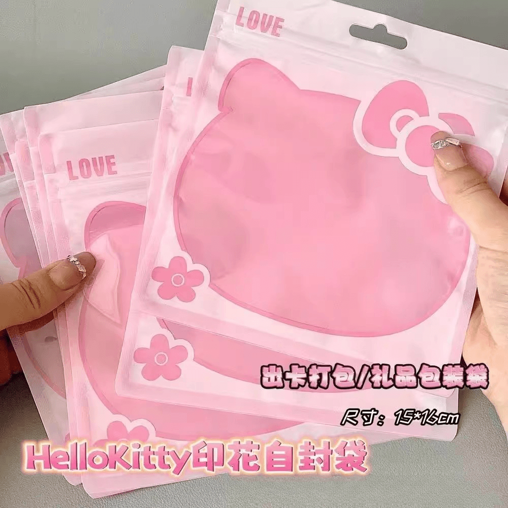 Cute Hello Kitty self-seal bags for jewellery and cosmetics packaging, plastic seal bags, nail art packaging bags, storage bags