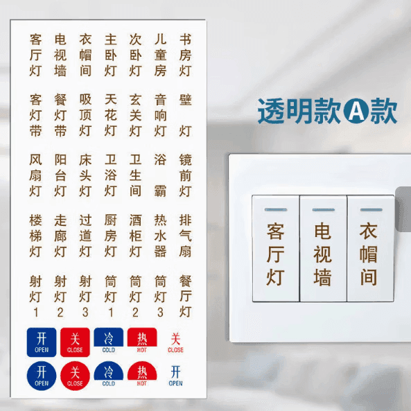 Switch Decal Luminous Labels Creative Panel Decor Sticker Protective Cover Wall Room Label Sticker