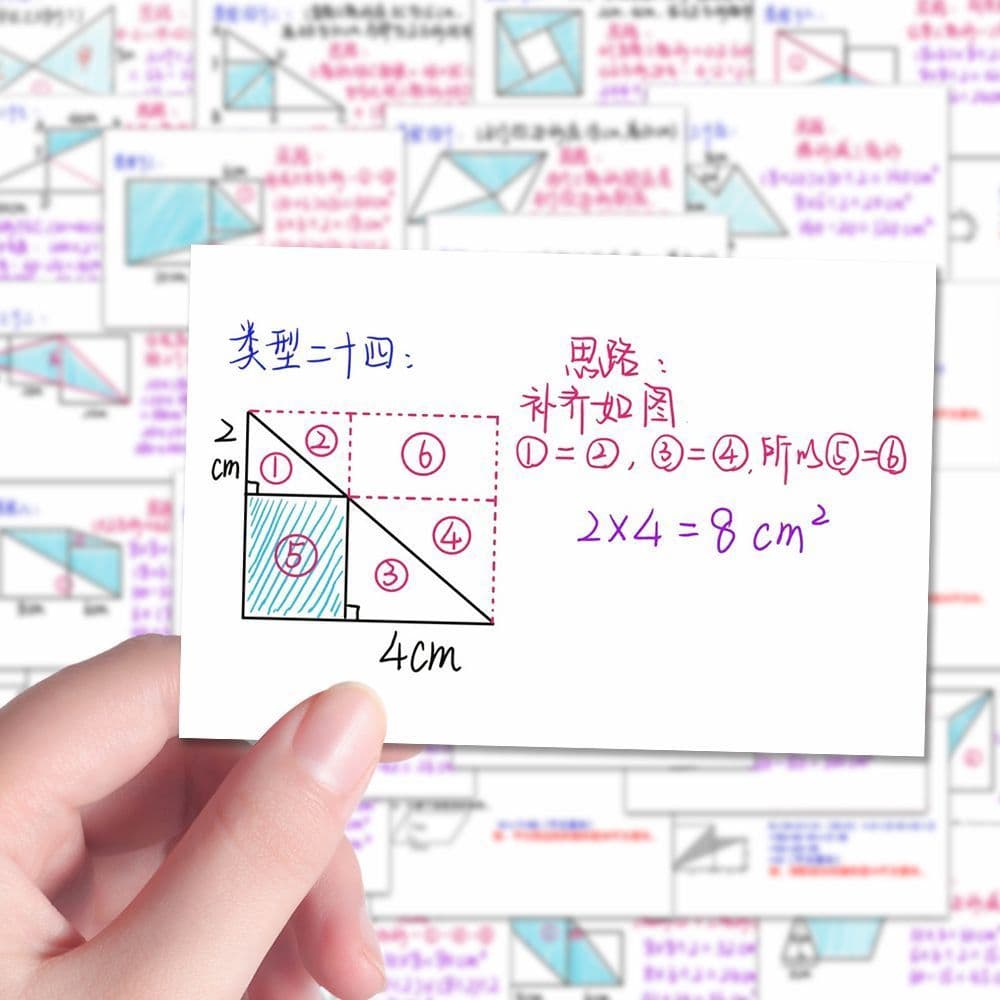 Year 5 Maths Geometry Area Formula Sticker Notes for Study